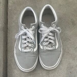Vans Gray and White Women's Sneakers